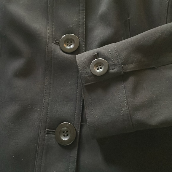 Chico’s Black Stretch Button Down Jacket Size 8 - Picture 7 of 12